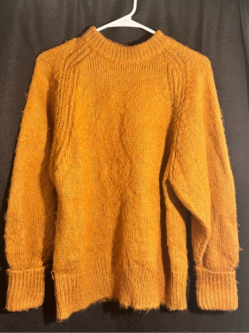 ASOS DESIGN Women’s Mustard Chunky Knit Crewneck Sweater Size 6 Pullover